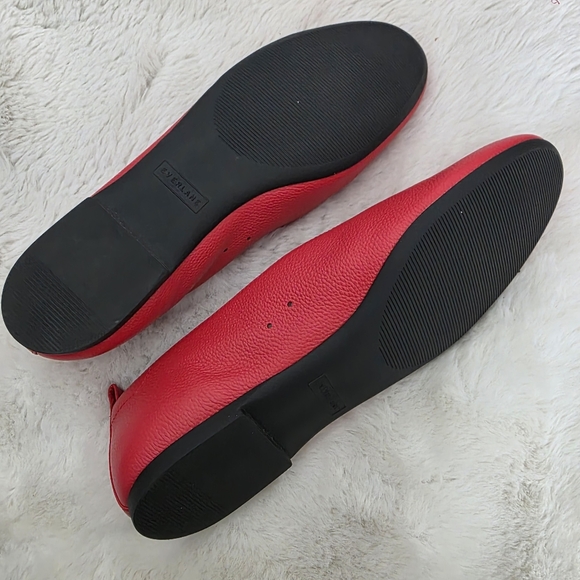 NEW Everlane The Day Glove Classic Red Leather Ballet Flat 8.5 - Picture 9 of 12